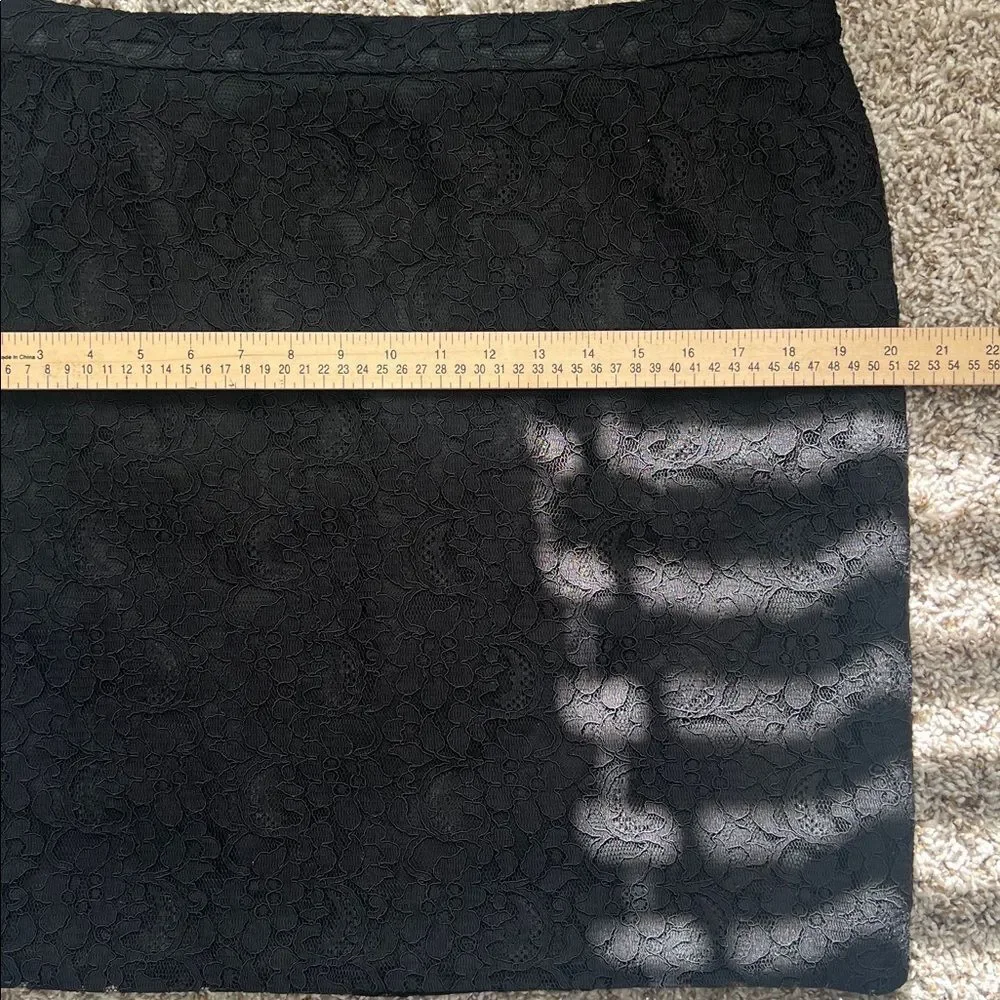Marina Rinaldi Black Lace Mini Skirt in Size 27